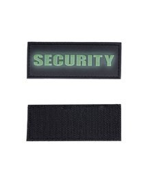 PATCH 3D - SECURITY - PVC - CU VELCRO - 8.6 x 3.3 CM - NEGRU/FLUORESCENT