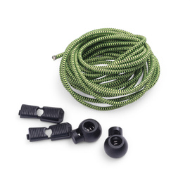 KIT SIRETURI - QUICK ELASTIC - 150 CM - LIME/NEGRU - ELBRUS
