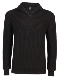 PULOVER "TROYER" - NEGRU - BRANDIT