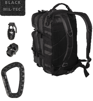 US ASSAULT BACKPACK - 20 L - TACTICAL BLACK