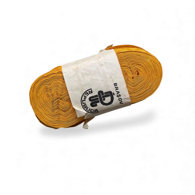 Rola Galon din Matase Brodat pentru Uniforme - 1 m x 20 mm - Surplus Militar Armata Romana - Galben Inchis - Ca Nou