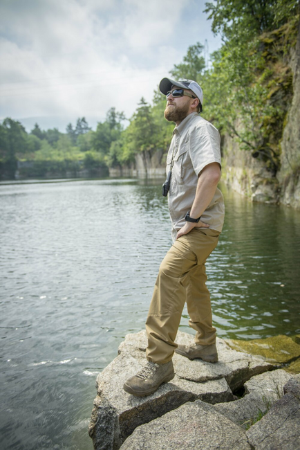 SHORT-SLEEVED SHIRT - DEFENDER MK2® - POLYCOTTON RIPSTOP - Helikon-Tex® - PINE GREEN 