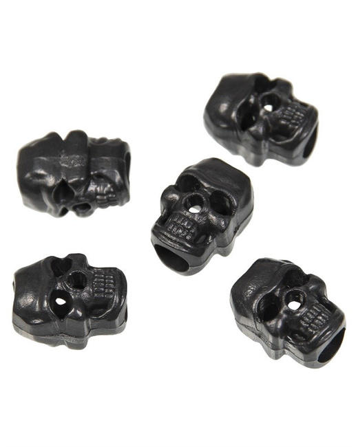CORD STOPPER SKULL - BLACK