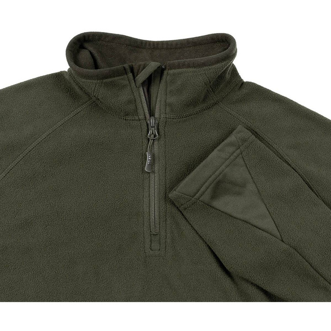 TROYER LONG SLEEVE MICROFLEECE SHIRT, 200G/M2 - OD GREEN - MFH