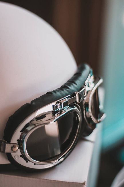 Casca moto Half Shell, Alb