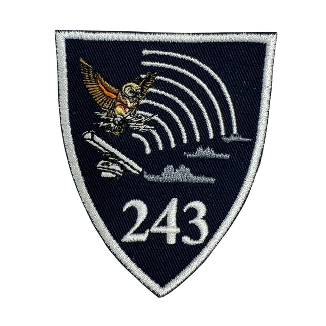 EMBLEMA BRODATA BRIGADA 243 RADIOELECTRONICA SI OBSERVARE CALLATIS – STANDARD OFICIAL