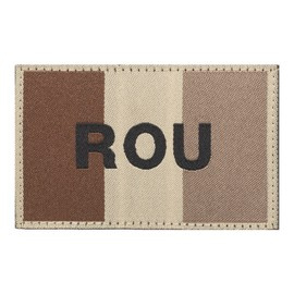 PATCH WITH ROMANIAN FLAG - DESERT - CLAWGEAR