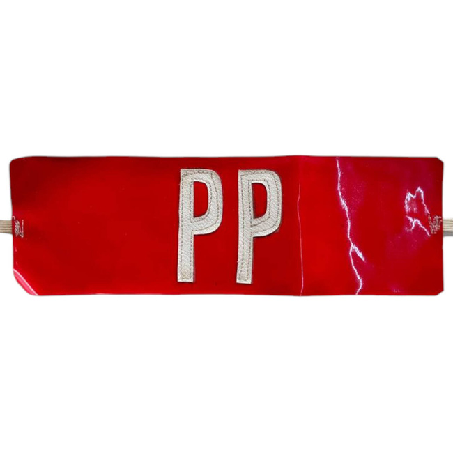 BANDEROLA BRAT PP - PROTECTIA POPULATIEI - PERIOADA RSR - DE COLECTIE - SURPLUS MILITAR ARMATA ROMANA - IN STARE BUNA