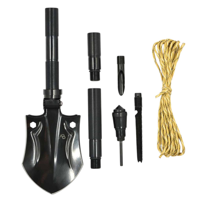 DELUXE MULTIFUNCTIONAL SHOVEL WITH COVER - BLACK