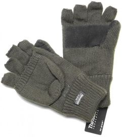 Manusi Thinsulate tip mittens (cu degete si palma intarita) - Olive