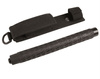 TELESCOPIC BATON WITH POUCH - BLACK - Mil-Tec - 26/65 CM