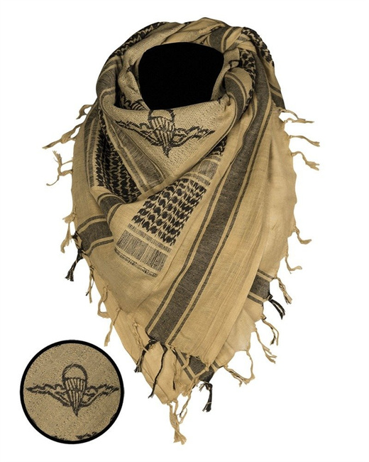 Shemagh scarf - coyote/black paratrooper