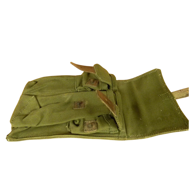 PORT INCARCATOR AK-47 PM - SURPLUS MILITAR ARMATA ROMANA - VERDE OD - MATERIAL TEXTIL/PIELE - UZAT