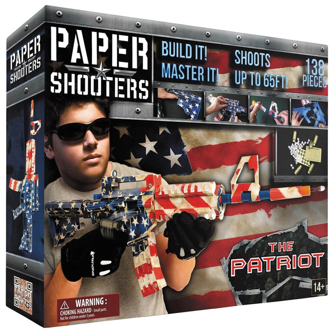 KIT ARMĂ CU MUNIȚIE DIN HÂRTIE - "PATRIOT" - Paper Shooters®