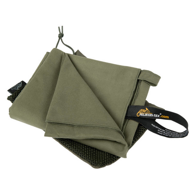 LARGE FIELD TOWEL - 125 x 75 CM - WITH CARRYING POUCH - Helikon-Tex - OLIVE GREEN