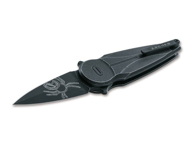CUTIT DE BUZUNAR - "SATURN ALUMINIUM" - Fox Knives® - NEGRU