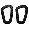 Carabiner, plastic, black, D 7 mm x 8.5 cm, two pack