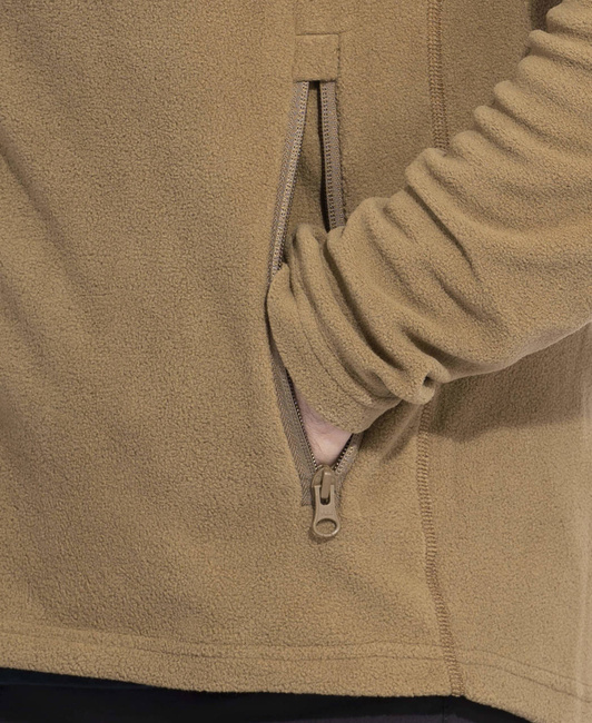 FLEECE SWEATER WITH ZIPPER - ELK - PENTAGON - BLACK/WOLF GREY ZIP