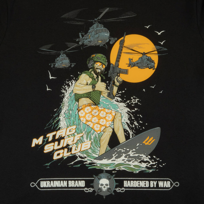 T-SHIRT SURF CLUB - BLACK - M-TAC