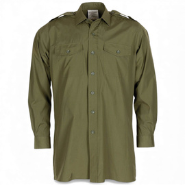 Long-Sleeved Shirt - British Army Military Surplus - Olive Green - Used