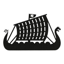 PATCH DRAKKAR LASER CUT - NEGRU - M-TAC