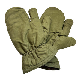 Manusi militare de iarna - 3 degete - Surplus Militar Armata Roamana - Verde OD - In Stare Buna