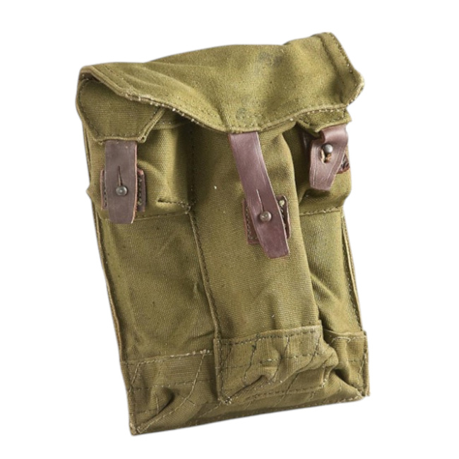 PORT INCARCATOR AK-47 PM - SURPLUS MILITAR ARMATA ROMANA - VERDE OD - MATERIAL TEXTIL/PIELE - UZAT