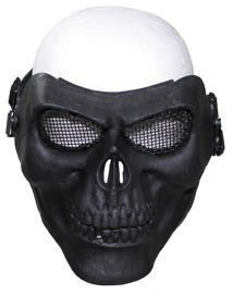 Face Mask, "skull", black, deco