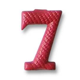 Numar metalic - 7 - Rosu - Surplus Militar Armata Ungariei - Ca nou