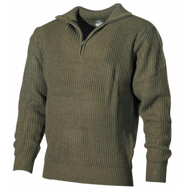 PULOVER TROYER CU FERMOAR MFH® - OD GREEN