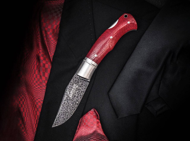 POCKET KNIFE BOXER DAMASCUS - BOKER