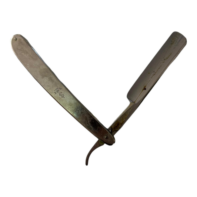 Classic barber razor with AESCULAP engraving - Straight Razor Vintage - Romanian surplus - Collectible item