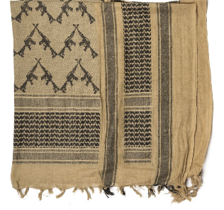Esarfa shemagh - coyote/neagra