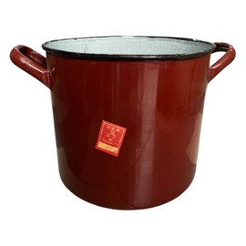 ENAMELED POT - 15L - ROMANIAN ARMY MILITARY SURPLUS - IN GOOD CONDITION