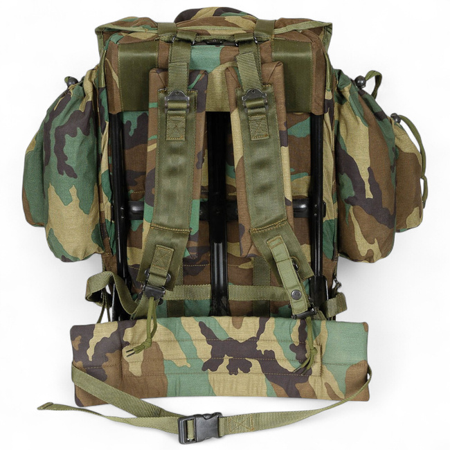 Rucsac cu cadru metalic extern - Surplus Militar Armata Turciei - Camuflaj M81 Woodland - Uzat
