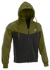 ZIPPED HOODIE WITH EMBROIDERED LOGO - D.FIVE - BLACK/OD GREEN