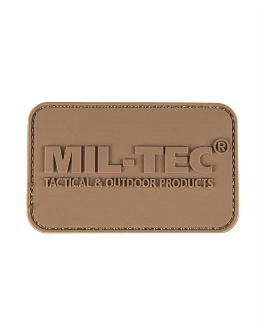 DARK COYOTE PVC MIL-TEC® 3D PATCH W.HOOK&LOOP CLO.