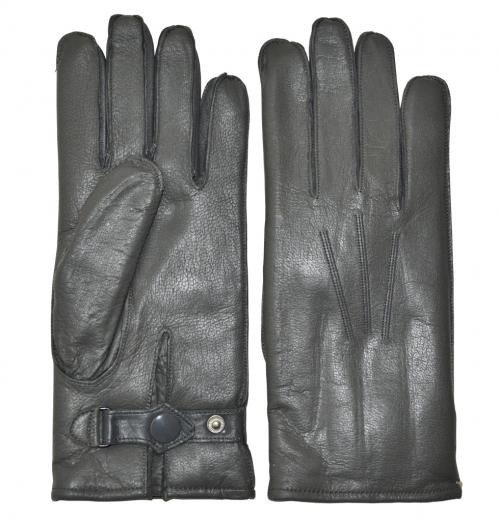 GLOVES GENUINE GERMAN POLICE LEATHER GREY
