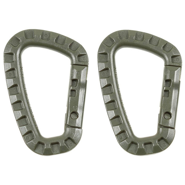 CARABINA, CARABINIERA, AGATATOARE, plastic, D 7 mm x 8.5 cm, verde