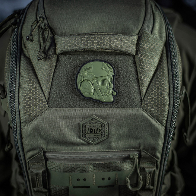 PATCH OPERATOR SKULL - 3D PVC - OLIVE - M-TAC