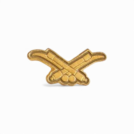 Rank Insignia - Anti-Aircraft Gunner / Anti-Aircraft Artillery - Hungarian Army Military Surplus - Gold - Like New