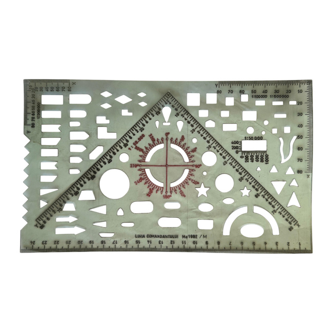 RIGLA MILITARA - SABLON RSR - 1982 - LINIA COMANDANTULUI - SURPLUS MILITAR ARMATA ROMANA - VERDE OLIVE - IN STARE BUNA