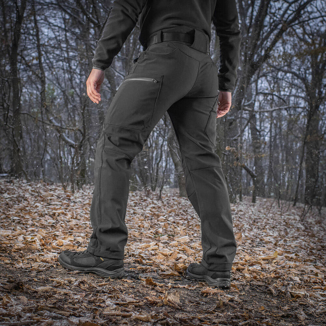SOFTSHELL TACTICAL WINTER TROUSERS, BLACK - M-TAC