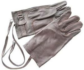 SWEDISH ARMY BROWN LEATHER GLOVES USED