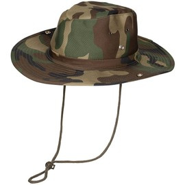 BUSH HAT - CHIN STRAP - RIPSTOP - WOODLAND