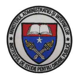 Emblema Institutul de Studii pentru Ordine Publica cu aplicare prin coasere