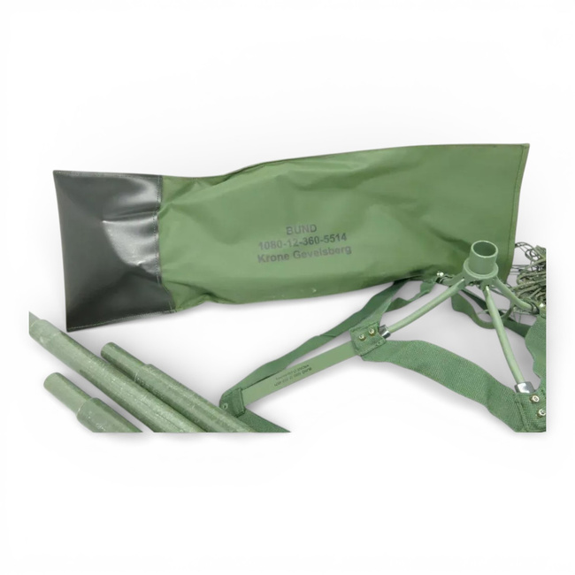 Echipament de sustinere pentru plasa de camuflaj - Surplus militar Armata Germana - Verde OD - In stare buna