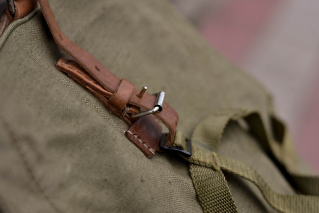 Ranita militara din panza - Armata Romana (Razboiul rece) - produs rar vintage - Verde OD - Ca noua