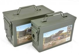 Cutie pentru munitie U.S. ARMY O.D. METAL AMMO. BOX (2 PCS SET CAL. 30/CAL. 50)