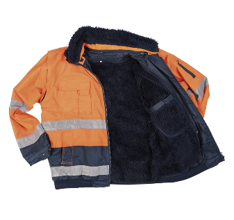 GERMAN WORK JACKET - SCOTCHLITE™ - LINER - ORANGE 3M - USED